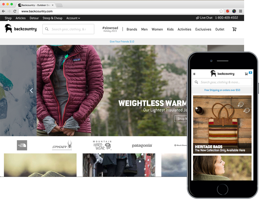 Backcountry.com redesign preview